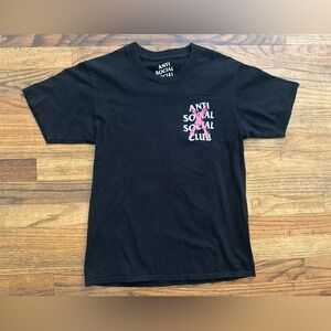 Anti Social Social Club T Shirt Men Size Small Black X Logo